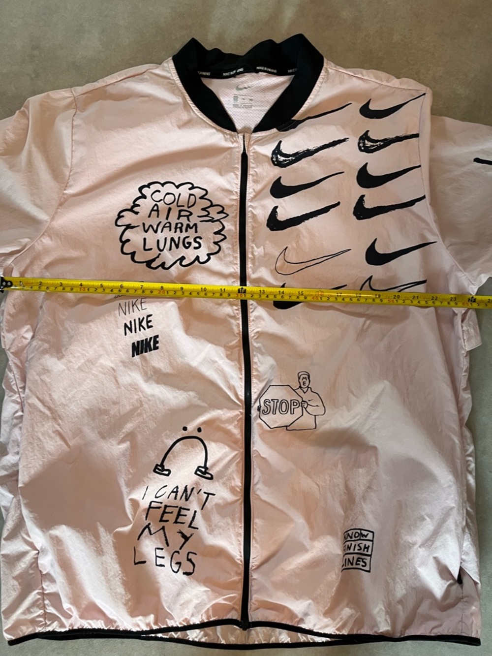 Nike Nathan Bell Men’s Printed Running Windbreaker Jacket Size XXL  Summer - Picture 10 of 11